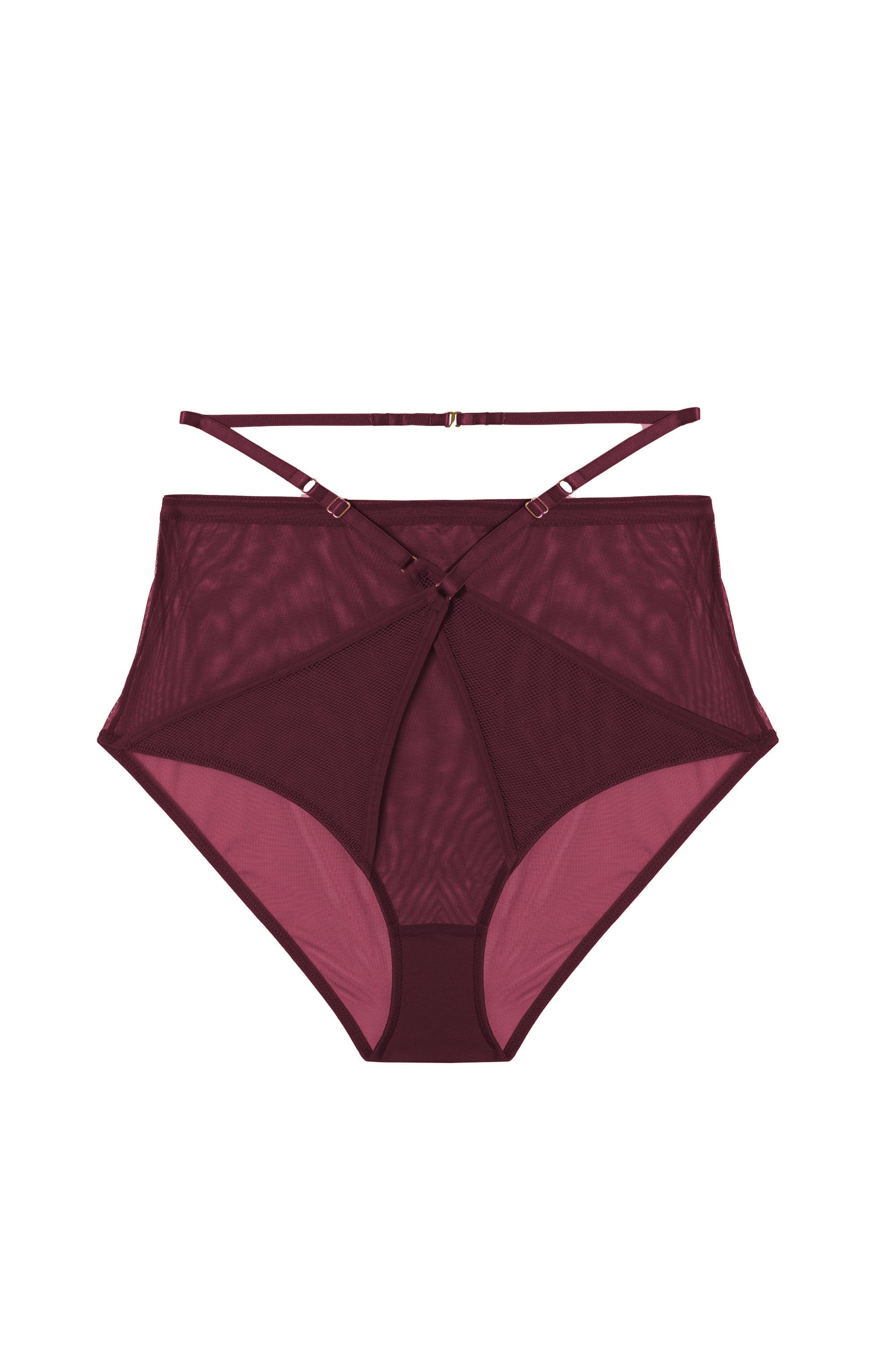Eddie Wine Crossover High Waist Brief