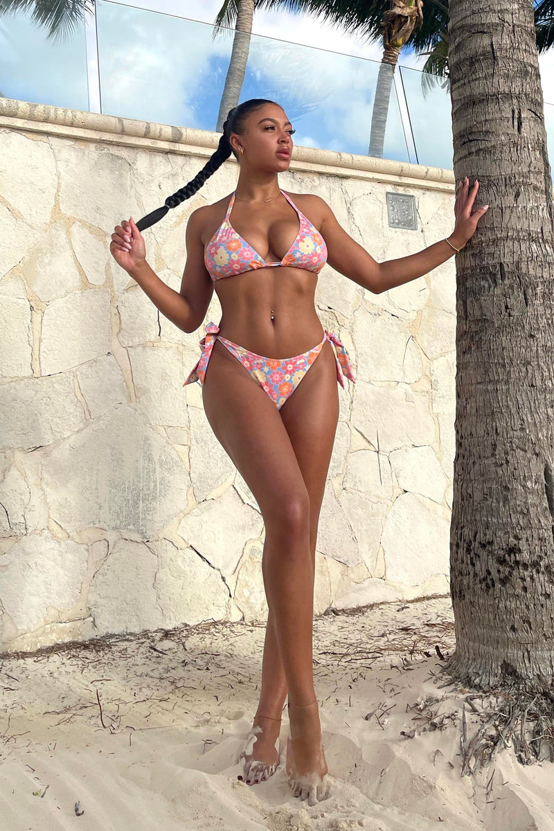Floral Triangle Bikini Top Fuller Bust Exclusive