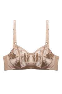 Champagne Spiral Stitch Bullet Bra