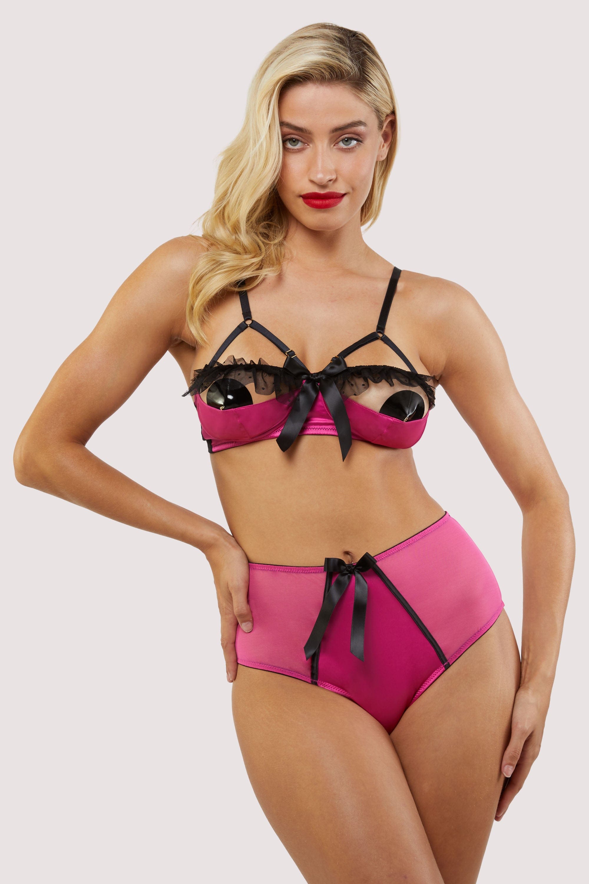 Inga Pink Ruffle High Waisted Brief