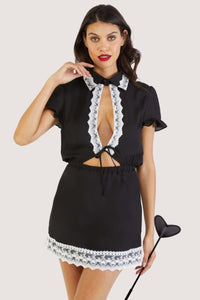 Florence Vintage French Maid Outfit with Heart Spanker