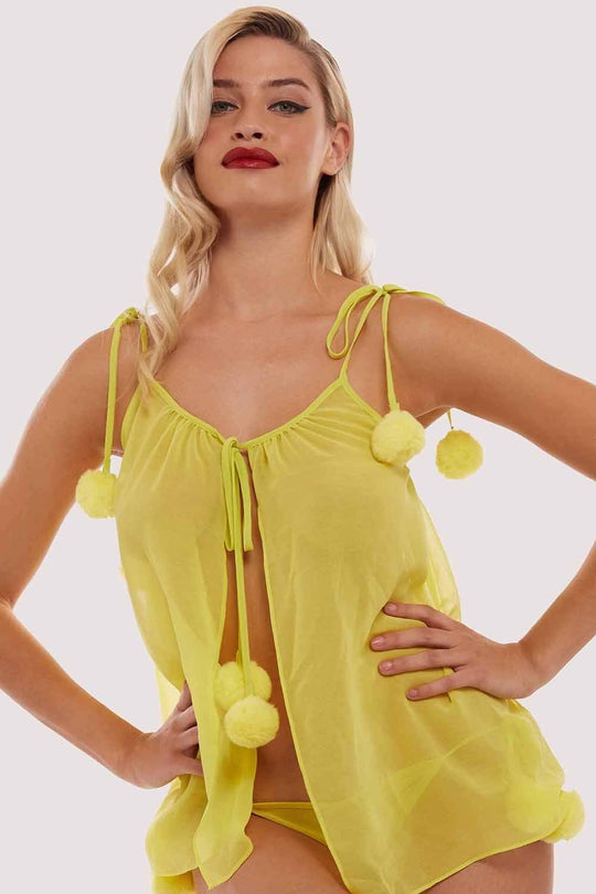Chartreuse Dolores Pom Pom Chemise