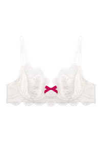 Camille White Broderie Balconette Bra