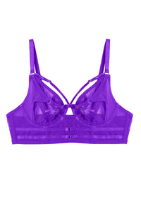 Eddie Purple Crossover Balconette Bra