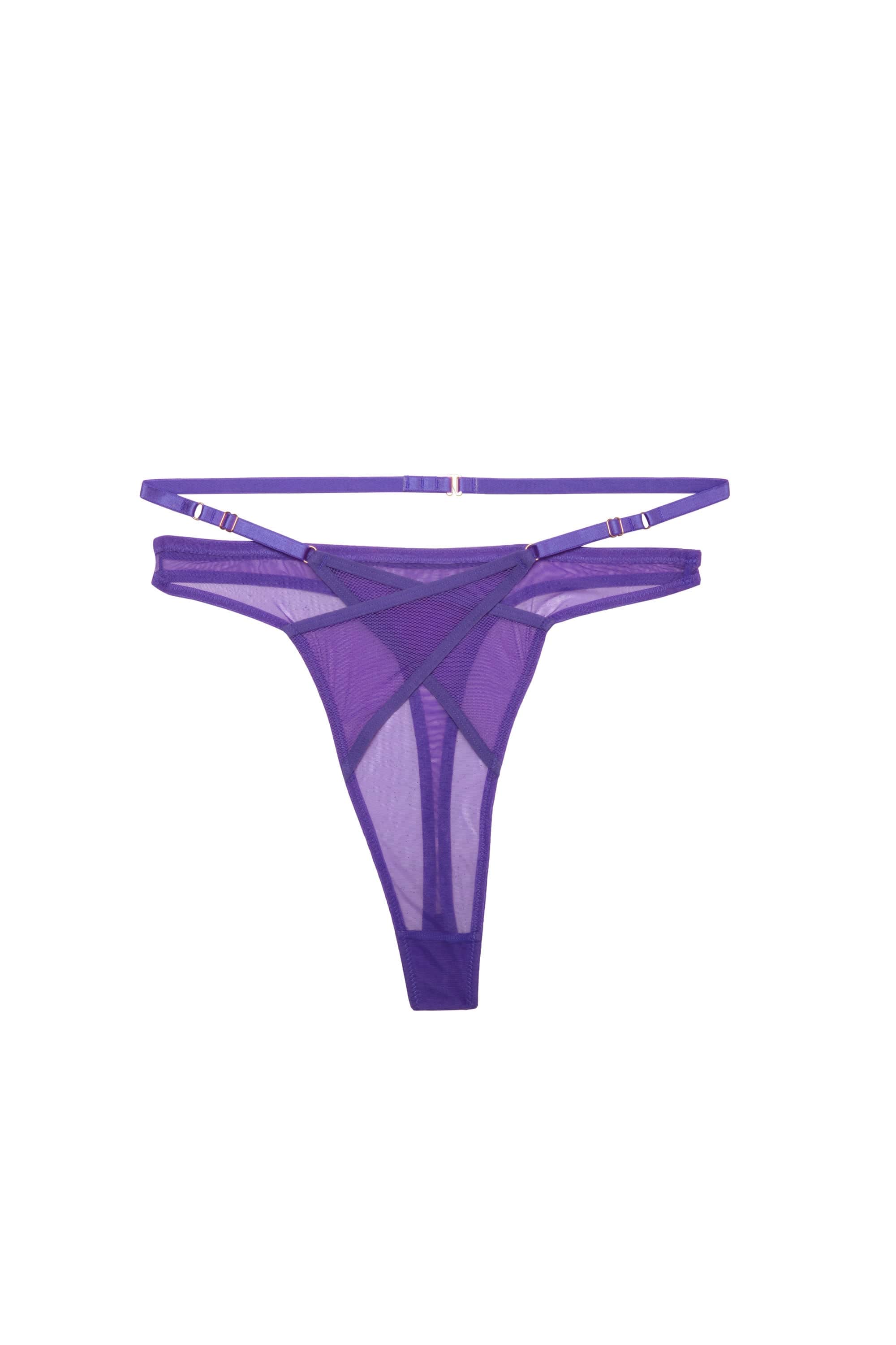 Eddie Purple Crossover Thong
