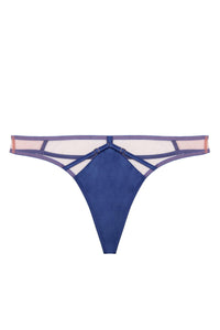 Ramona Cobalt Blue Caged Open Back Thong