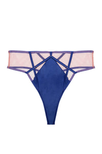 Cobalt blue high waist thong
