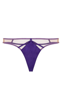 Ramona Purple Caged Open Back Thong