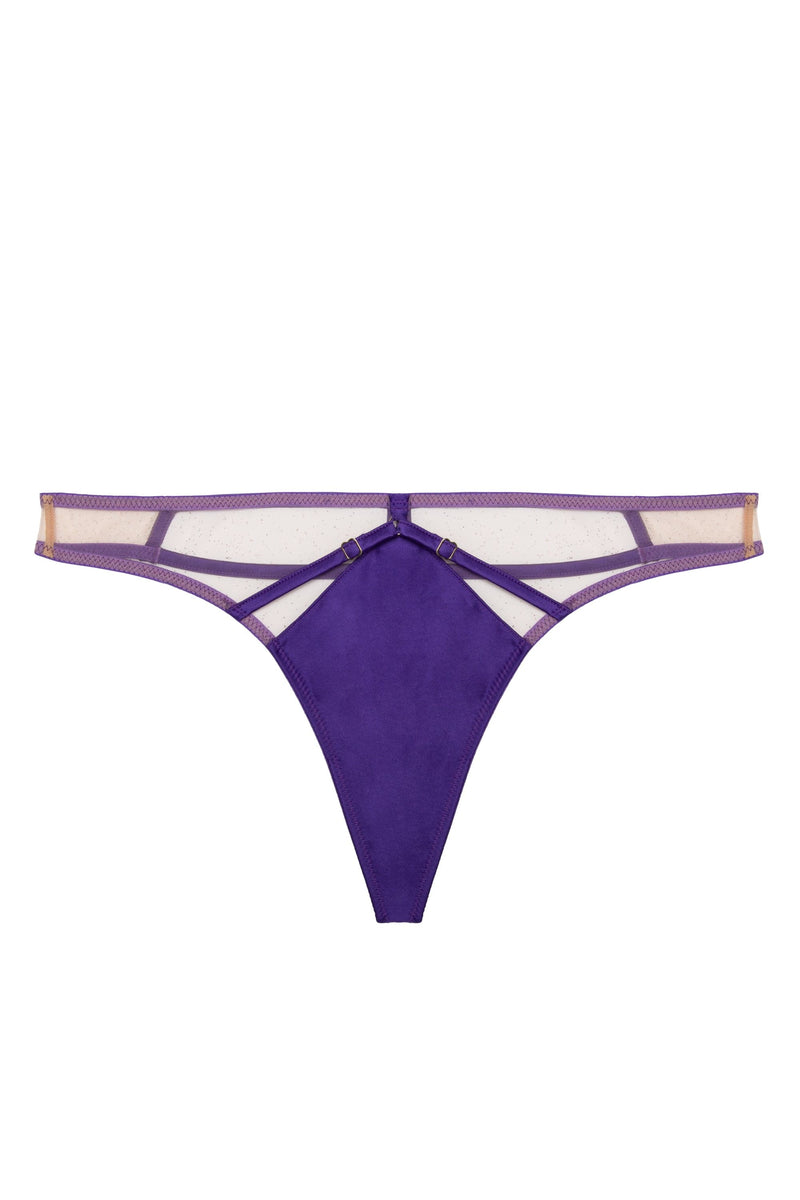Ramona Purple Caged Open Back Thong