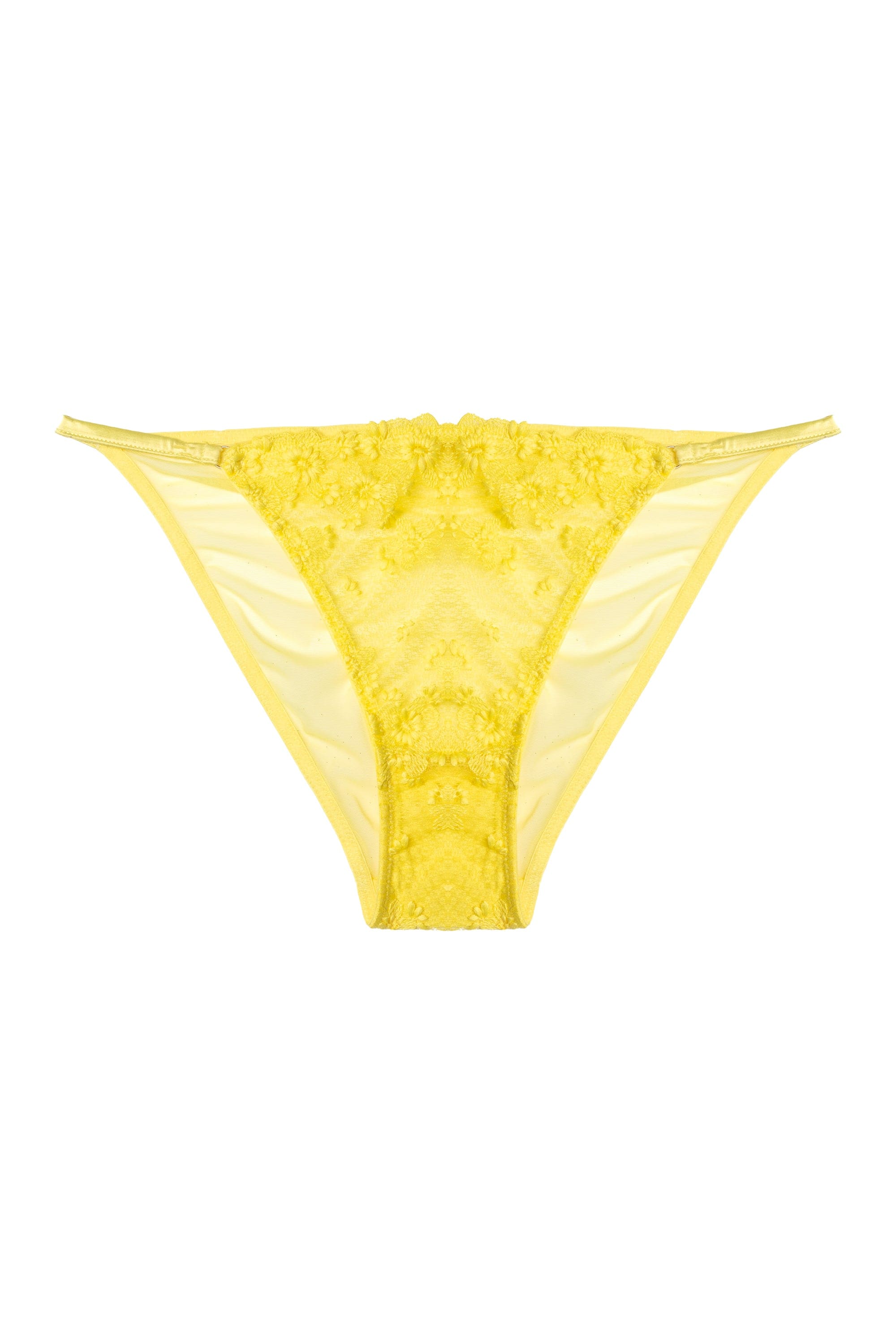 Audre Yellow Embroidery Brief
