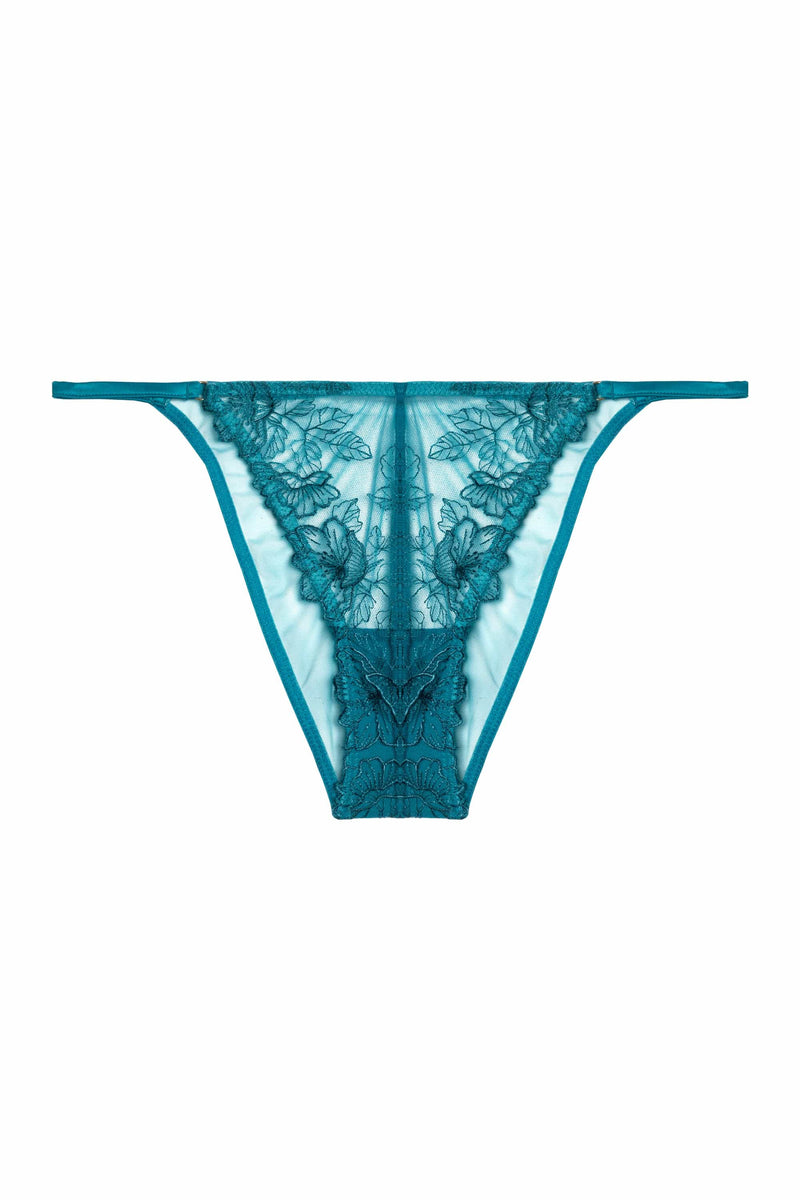 Marsha Teal Embroidery Brief