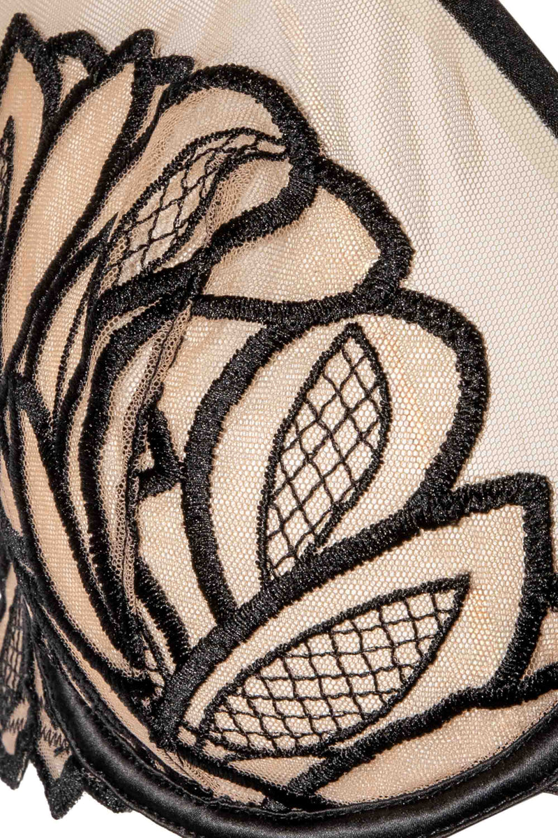 Lilith Black Graphic Embroidery Body