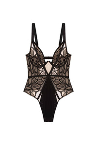 Lilith Black Graphic Embroidery Body