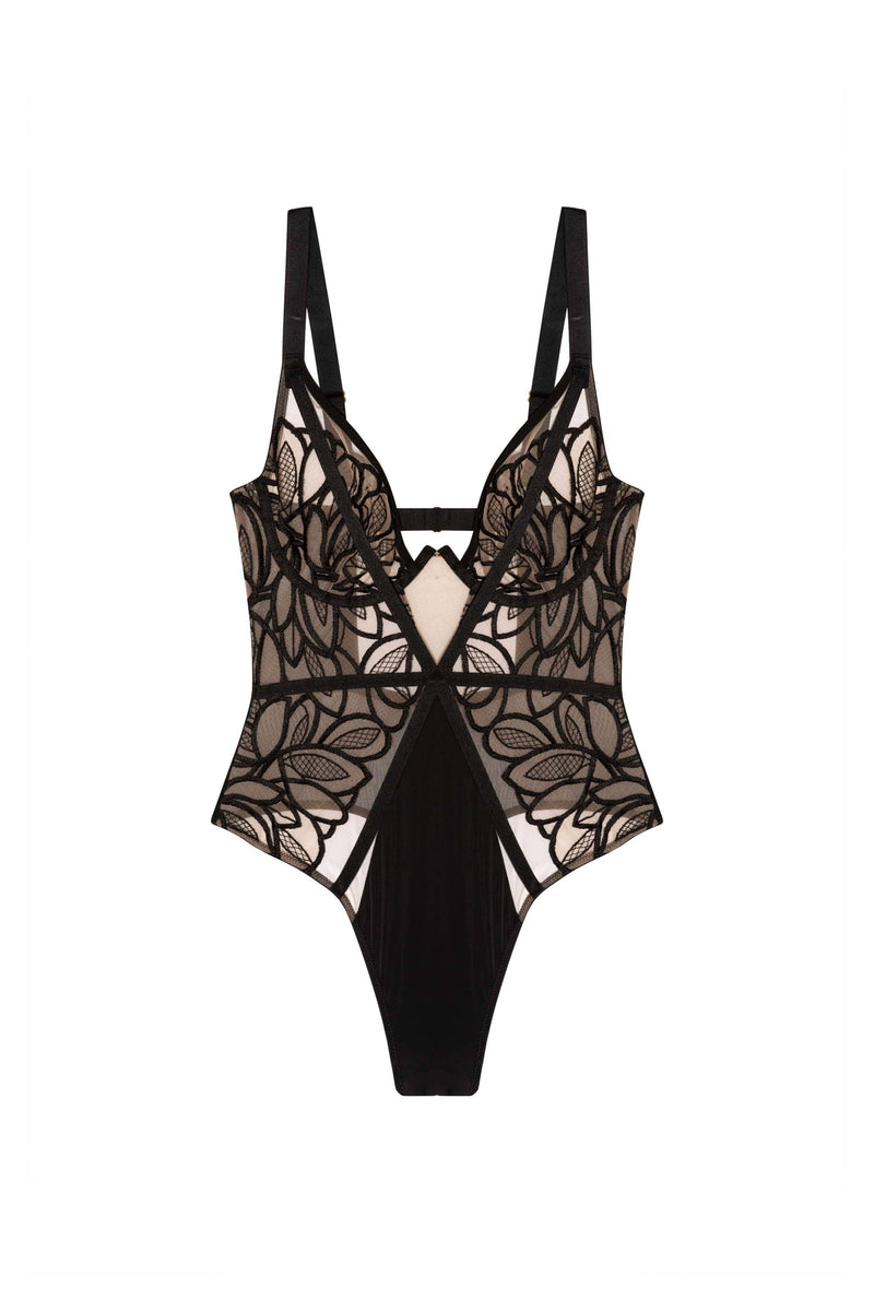Lilith Black Graphic Embroidery Body