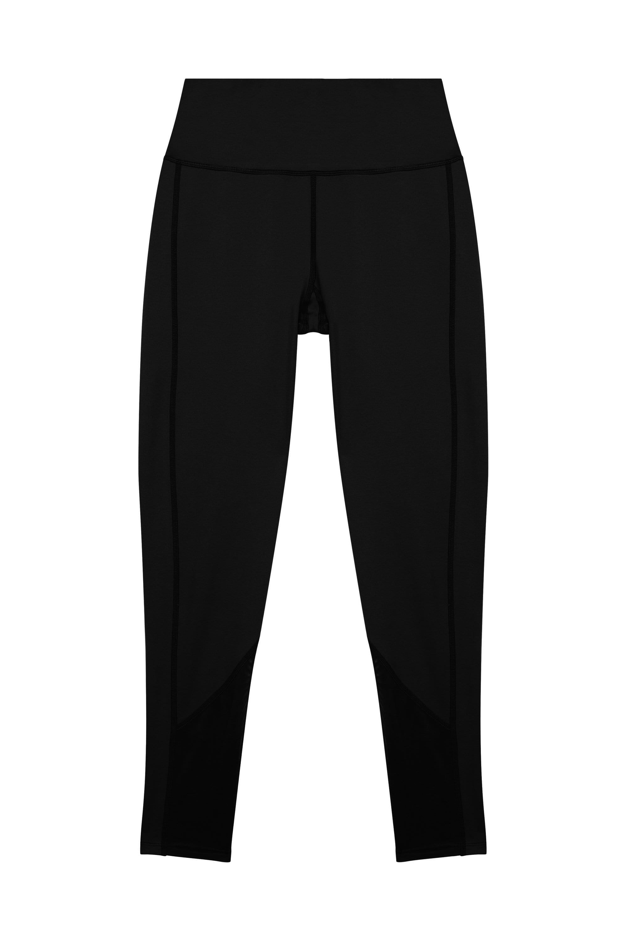 Eco Black Mesh Panel Leggings