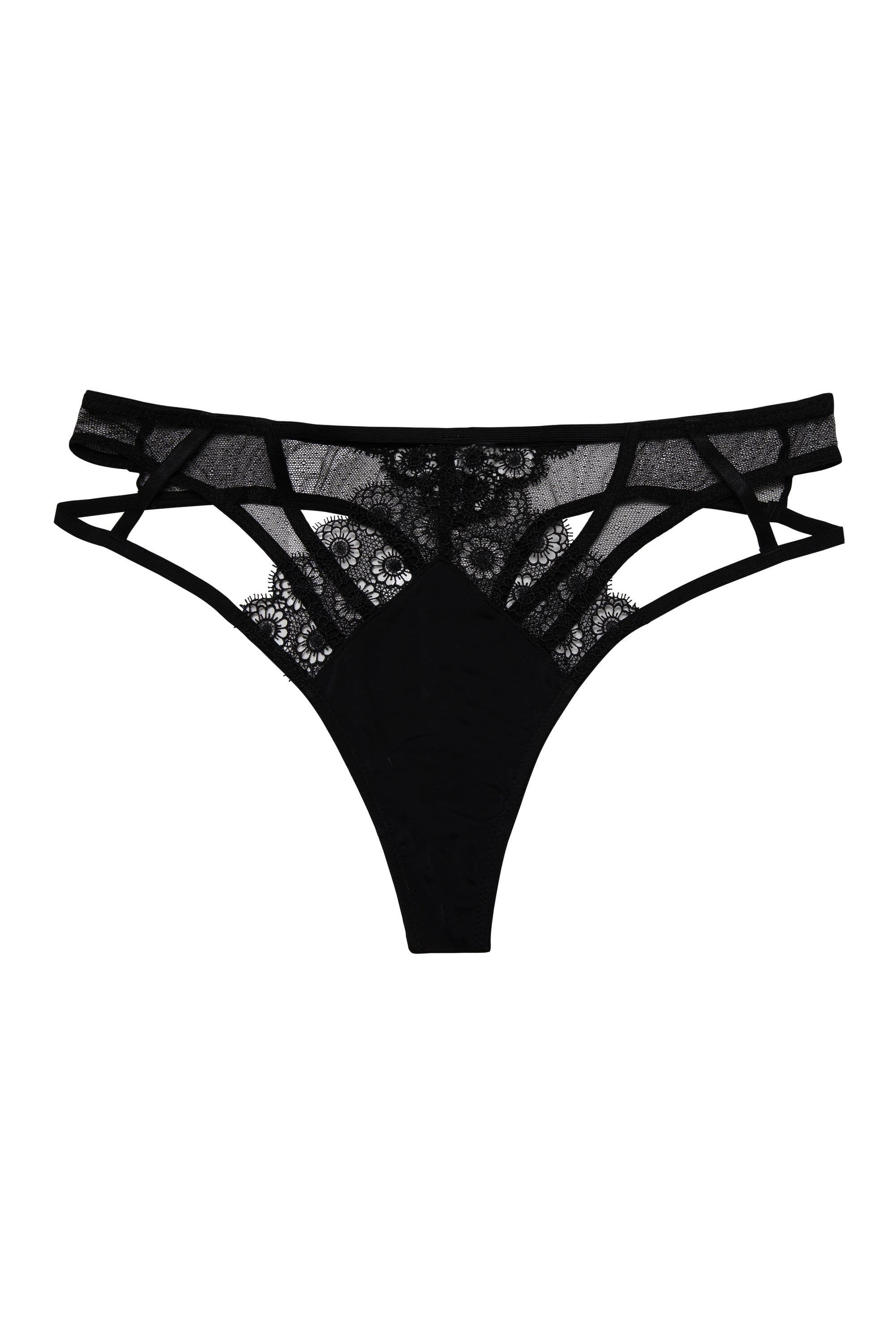 Elva Black High Waist Thong
