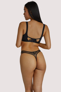 Elva Black High Waist Thong