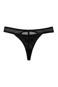 Elva Black Hipster Thong