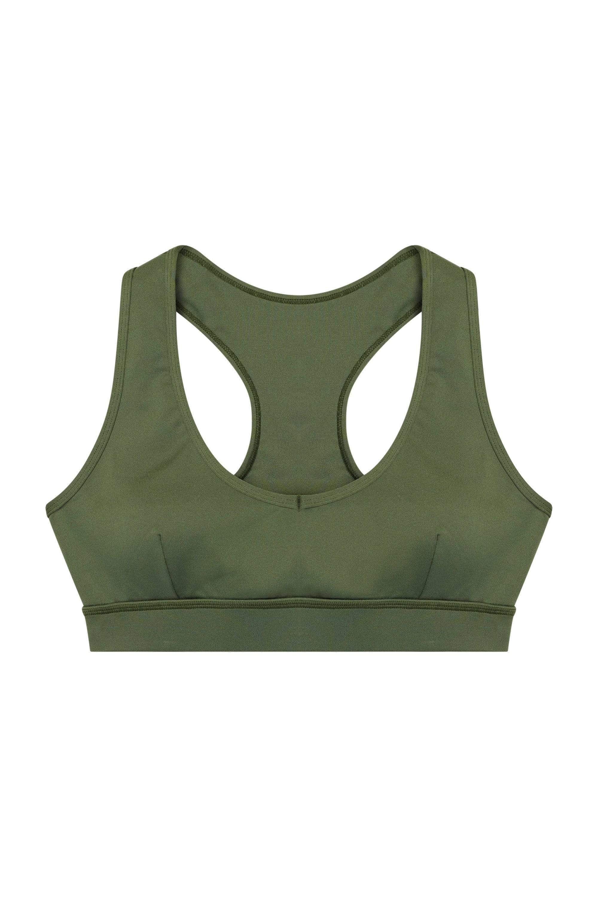 Eco Dusty Olive Racer Back Bra