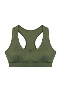 Eco Dusty Olive Racer Back Bra