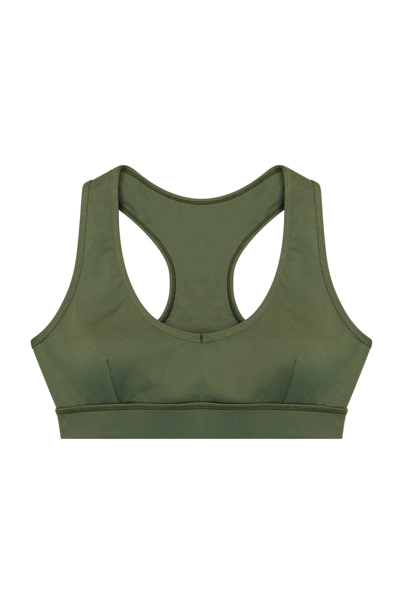 Eco Dusty Olive Racer Back Bra
