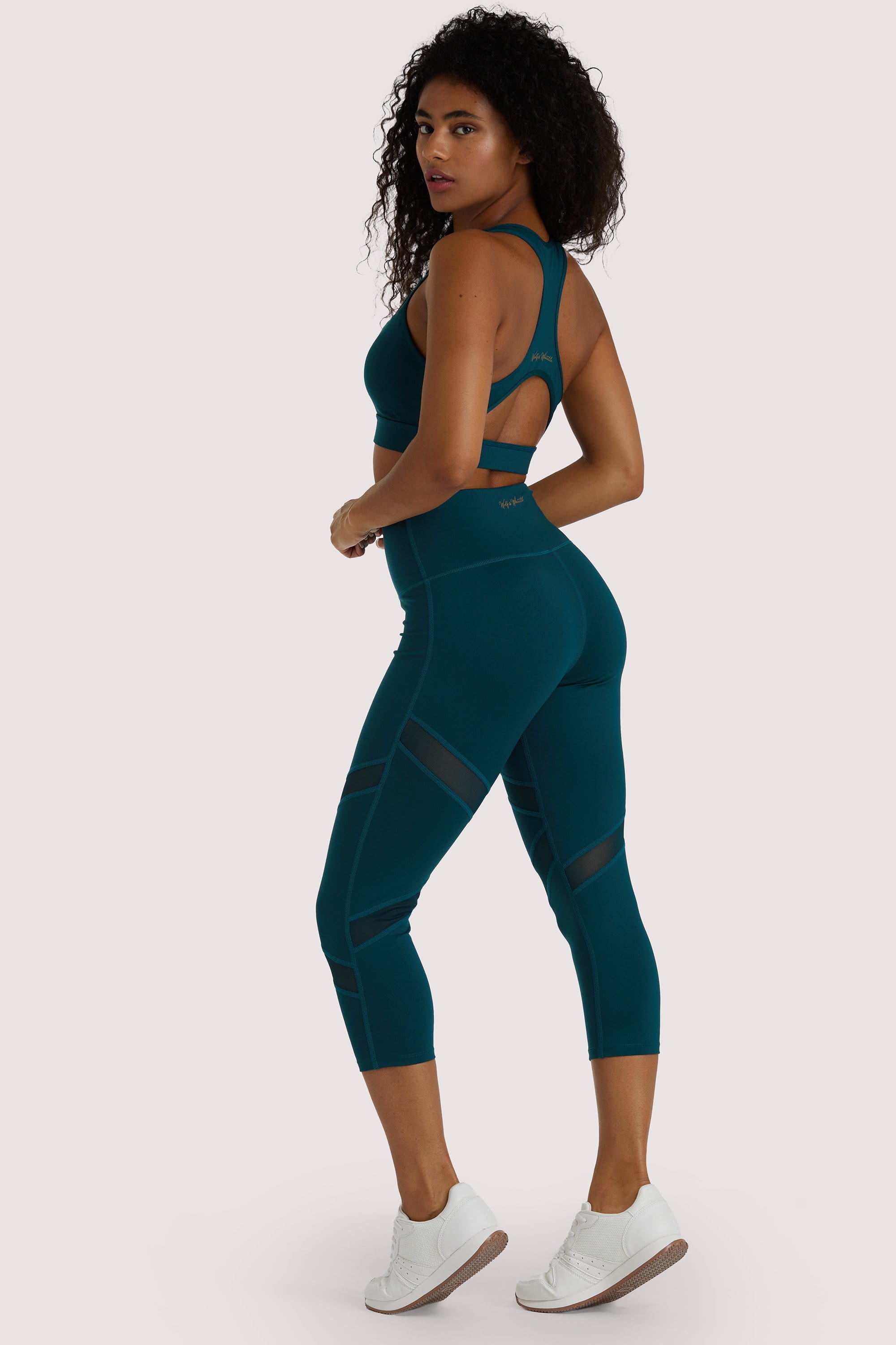 Eco Teal Racer Back Sports Bra