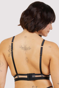Tasha Black Illusion Mesh Triangle Bra
