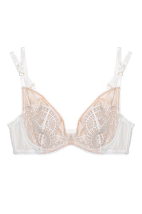 Carmen White Lace Plunge Bra