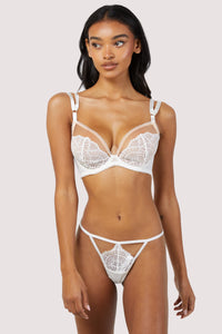 Carmen White Lace Thong