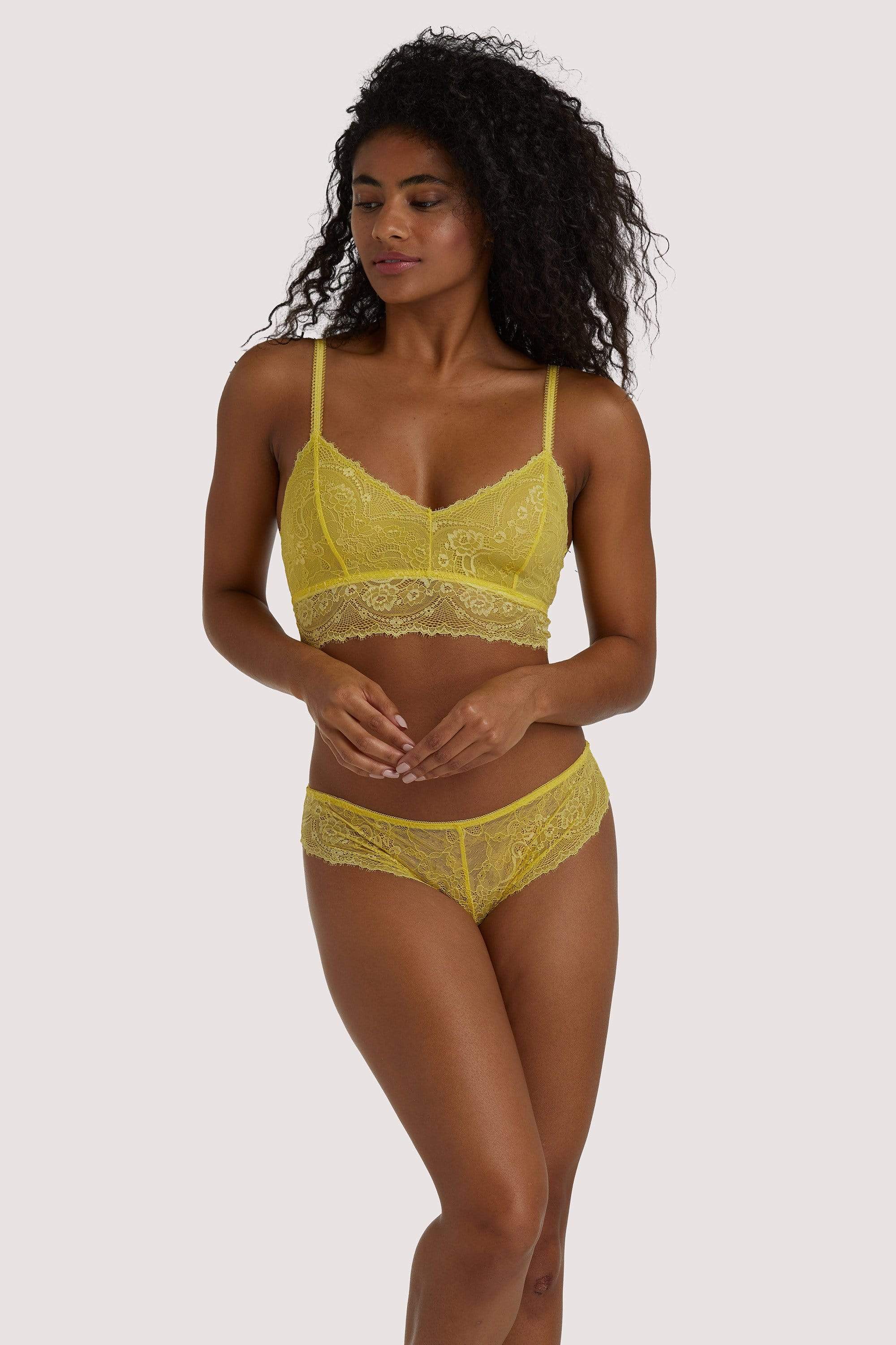 Ariana Yellow Everyday Lace Brief