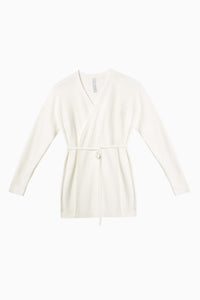 Lounge Ivory Knitted Rib Cardigan