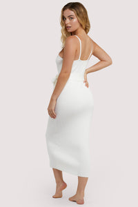 Lounge Ivory Knitted Rib Dress