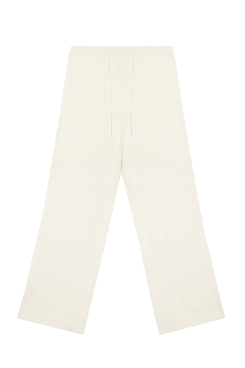 Lounge Ivory Knitted Rib Trousers
