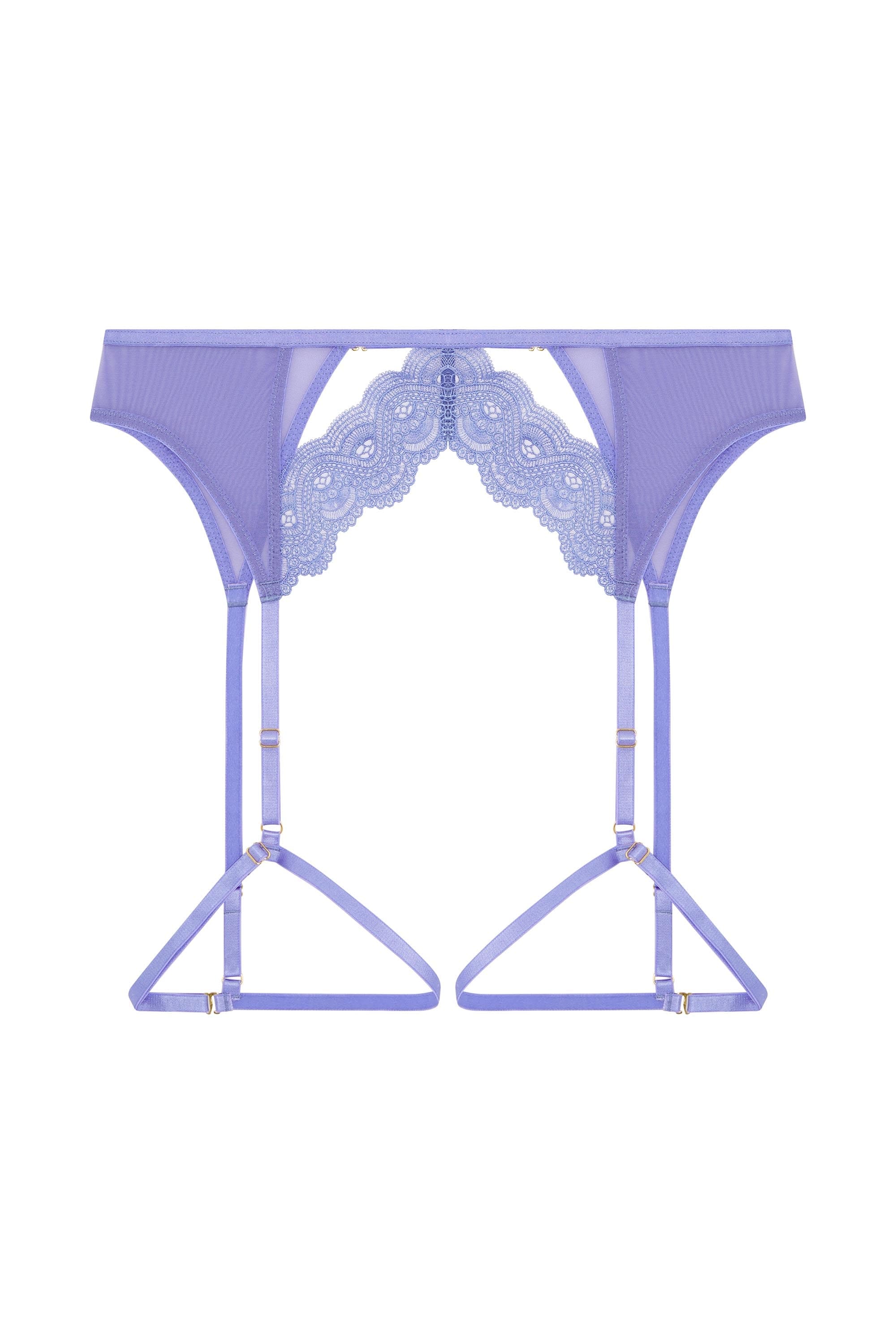 Maisie Blue Lace Trim Suspender