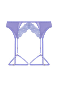 Maisie Blue Lace Trim Suspender