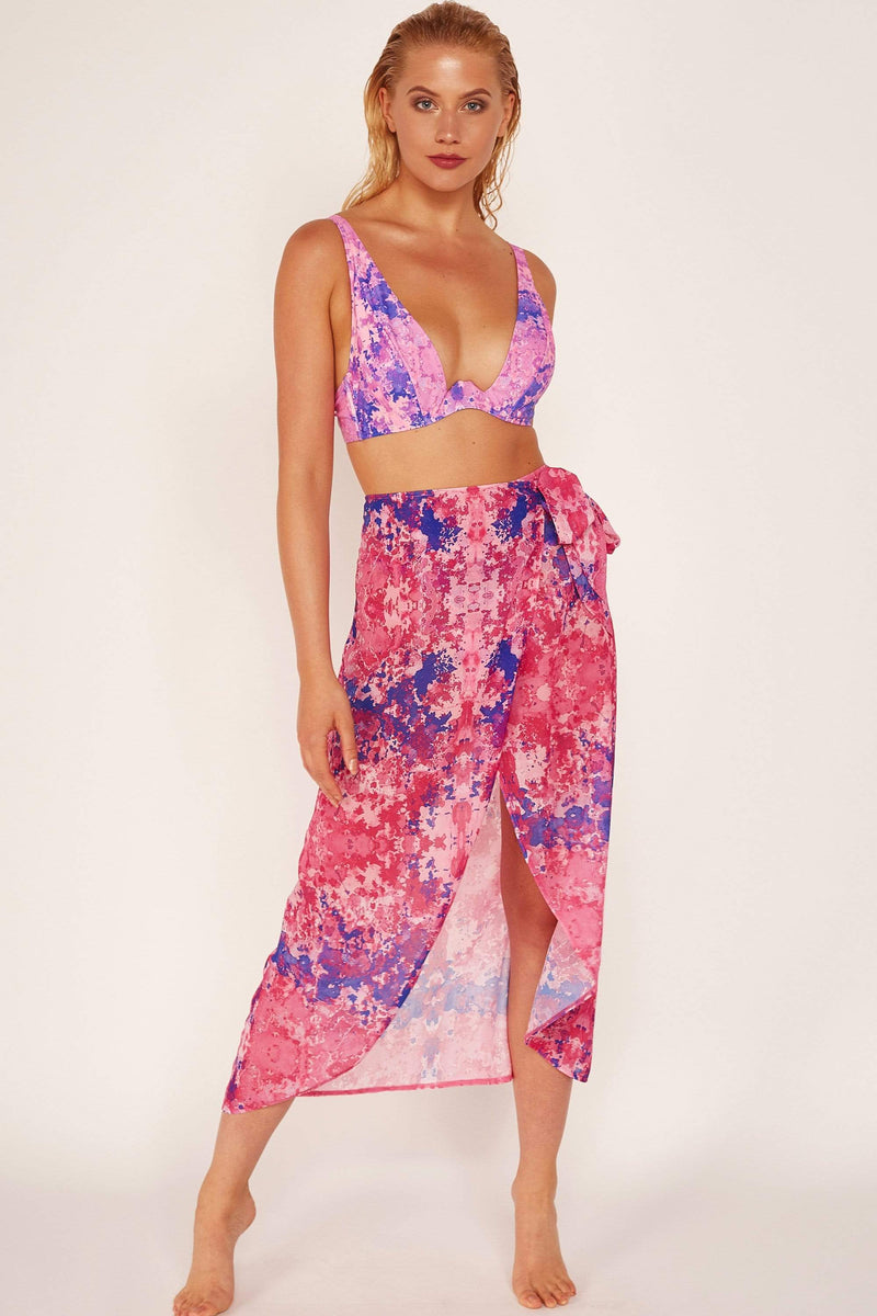 Neon Tie Dye Bikini Top