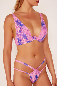 Neon Tie Dye Bikini Top